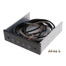USB 3.0 Front Panel Hub 2 Port Expansion Bay Bracket +HD-AUDIO+Power Button