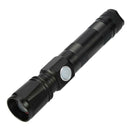 T6 Telescopic Focusing Flashlight USB Outdoor Mini Aluminium Alloy Torch