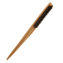 Barbers Wooden Nylon Bristle 3 Rows Teasing Comb Brush Back Combing Brush