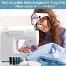 Hands Free Headband Magnifying Glass, Usb Charging Head Magnifier With Led