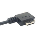 USB 3.0 A Male to Micro-B Left Angled 90 Degree Cable With Locking Screws f