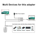 Type C USB 3.1 to USB-C HDMI 4K USB 3.0 Adapter Cable 3-in-1 Hub For Macbook Pro