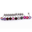 10Pcs Punk Nightclub Words Ear Tongue Bars Rings Studs Piercing Jewelry Deluxe