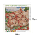 5D DIY Full Drill Diamond Painting Pink Pig Cross Stitch Embroidery Craft