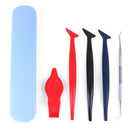 5PCS Car Stickers Corner Decorate Scraper Tint Application Gasket Micro Squeeg!c