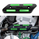 Carbon Fiber Motorbike Parts Exhaust Pipe Guards Heat Shield for 4 Stroke  Green