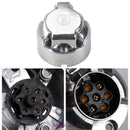 7 PIN ROUND PLUG FEMALE METAL CARAVAN TRAILER PART BOAT