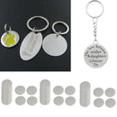 60 Pcs Round Blank Drop Stamping Charms Pendants Jewelry Findings 6/15/20mm