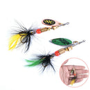 10pcs Metal Fishing Lures 6cm Bionic Bait Spins Steel Treble Fishing Hook FT