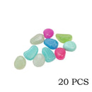 20pcs Colorful Glow in The Dark Luminous Stones Fish Aquarium Pebbles Tank B6Q4