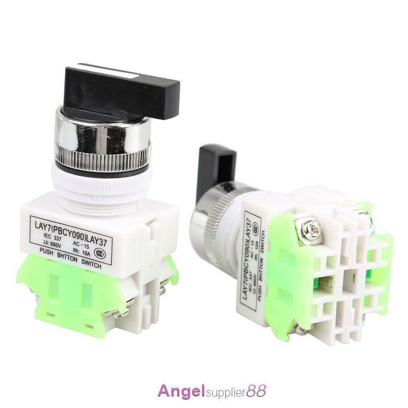 2PCS ON/OFF/ON Rotary Three Positions Selector Switch Power Ignition LAY37