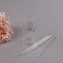 4pcs 20cm Reusable Drinking Straws Clear Glass Straws With 1pc Cleaning Brush JR