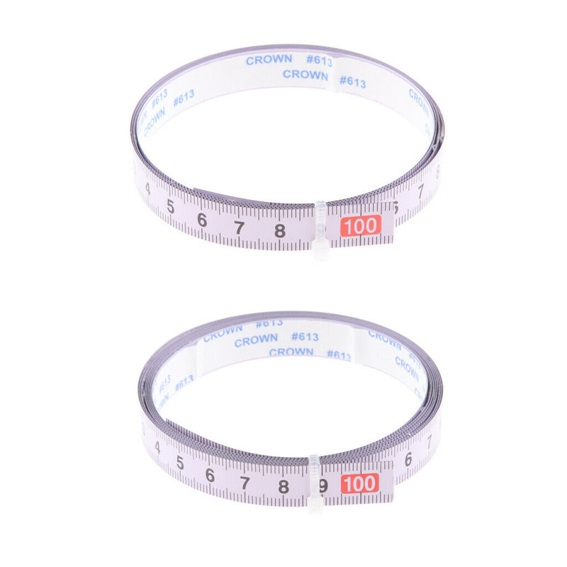 2 Pieces Miter Saw Track Tape Metric Ruler Middle(1M-0-1M) Positive (0-1M)