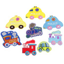 8pcs Novelty Car Train Applique Embroidered Sew Iron on Patches Badges Decor