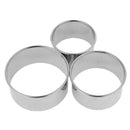 3pcs Stainless Steel Round Dumplings Wrappers Molds Set Cutter Maker Tools