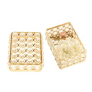 Crystal Jewelry Box with Lid Beads Keepsake Storage Case Holder Dresser Gift