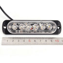 Amber 6 LED 18W Bar Car Truck Strobe Flash Emergency Warning Light Lamp 12V ME