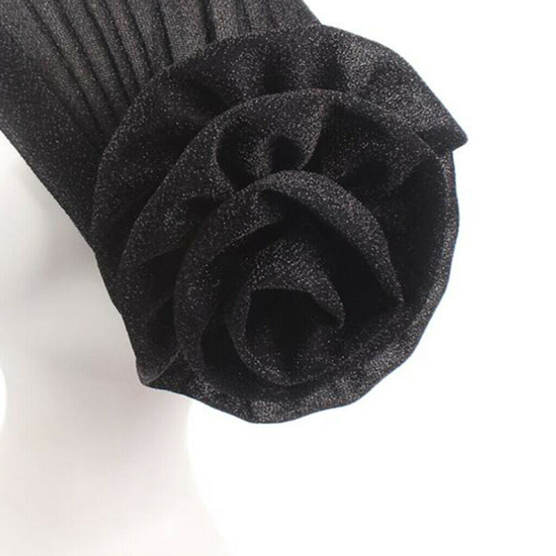 2x Women Large Muslim Flower Hijab Turban Ruffle Head Chemo Scarf