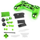 Chrome Green Full Housing Shell Case Button Kit Part for Sony PS4 Controller