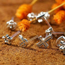 18 Pairs/Set Cute Women Stud Earring Heart Star Shape Jewelry Mini Met Gift L0C5