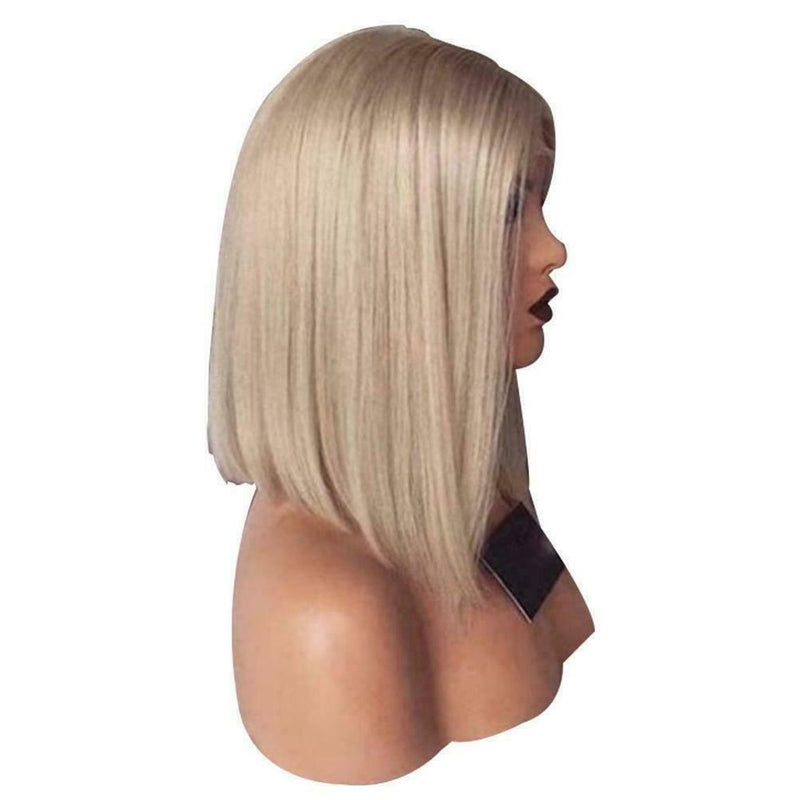Blonde Wigs Glueless Synthetic Lace Front Blonde Hair Brazilian Hair Short F1Y1
