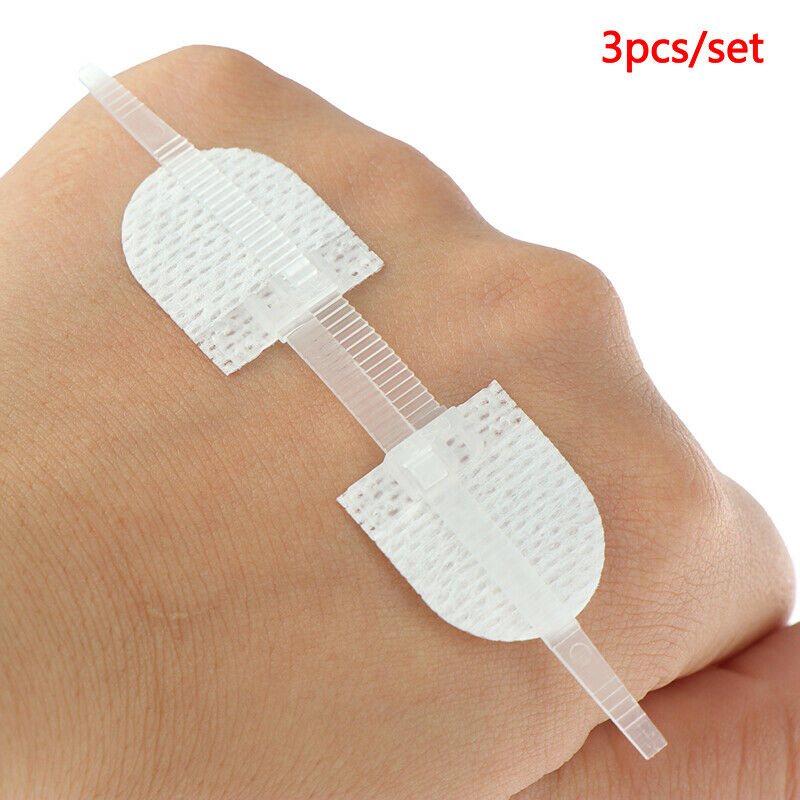 3pcs/set Zippered Wound Painless Suture Adhesive Wound Closure Band Aid Banda BX