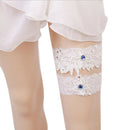 2pcs/set Women Wedding Leg Ring Garter White Lace Bride Garters Belt Fashion  3C