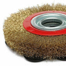 1Pcs 8 Inch 200mm Steel Flat Wire Wheel Brush with 10pcs Adaptor Rings For