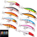 New Lot 10pcs Kinds of Fishing Lures Crankbaits Hooks Minnow Baits Tackle Crank