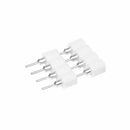 5 Pcs Female to Male 4 PIN RGB Wire Connectors White for LED Strips M2A3