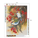 5D DIY Full Drill Diamond Painting Spring Birds Cross Stitch Embroidery Kit