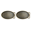 2x Rodeo Western Rectangular Belt Buckle