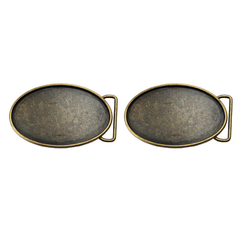 2x Rodeo Western Rectangular Belt Buckle