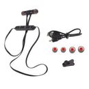 Wireless Bluetooth Earphone Headphone Magnet Design for Sport black