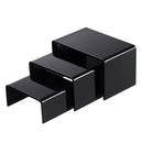 1 Set Black Acrylic Display Risers, Jewelry Display Riser Shelf Showcase