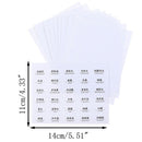 10 Sheets Clear Waterproof Paper Adhesive Label Stickers For Cosmetics Bott BX