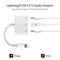 3in1 Dual Audio earphone Adapter Charging Splitter Cable for iPhone7,7 Plus,8 X