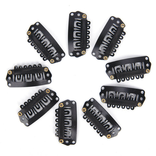 40pcs U Shape Steel Snap Clips For Feather Hair Extensions Wigs Weft FeatheJC.