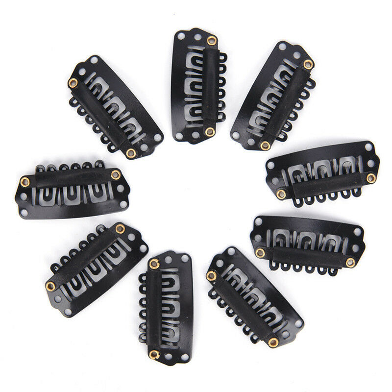40pcs U Shape Steel Snap Clips For Feather Hair Extensions Wigs Weft FeatheJC.