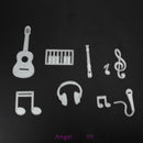 9pcs Scrapbooking DIY Guitar Notes Piano Metal Steel Cutting Die Stencil