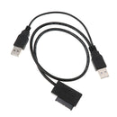 USB 2.0 to 13Pin SATA Adapter Cable for Laptop Mini CD-ROM DVD-ROM Converter