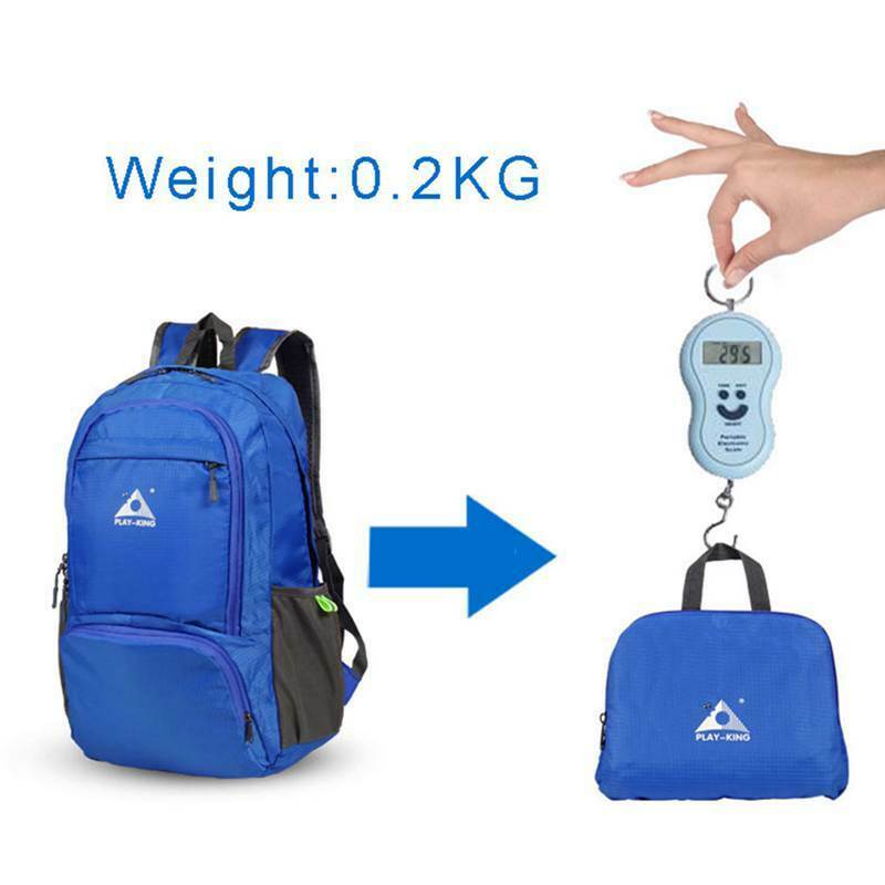 Playking Nylon Foldable Backpack Waterproof Ultralight Backpack Folding Lig H5P2
