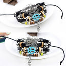 Unisex Men Women European Fashion Handmade Alloy Bead Multi Bracelet