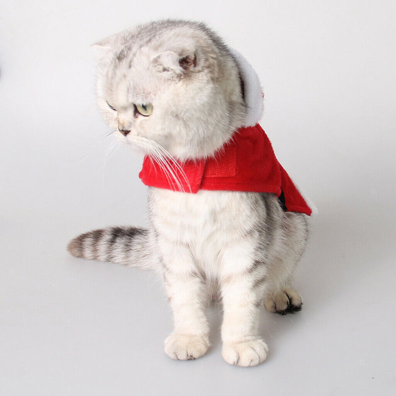 Cute Pet Christmas Custumes Cat Santa Sut Pet Xmas Hoodies