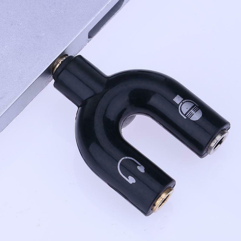 3.5mm Stereo Audio Jack Earphone Headphone 2 Way U Splitter Adapter