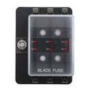 Fuse Panel Motorcycle 6 Way LED Indictor Light Blade Box Circuit Fuse Block