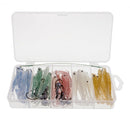 50pcs Soft Plastic Bass Fishing Lure Bait with Jig Head Worm Hooks Lure Box