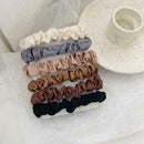 6X/Set Elastic Hair Bands Silk Satin Scrunchie Hair Holder Ponytail Ties Ro H3C6