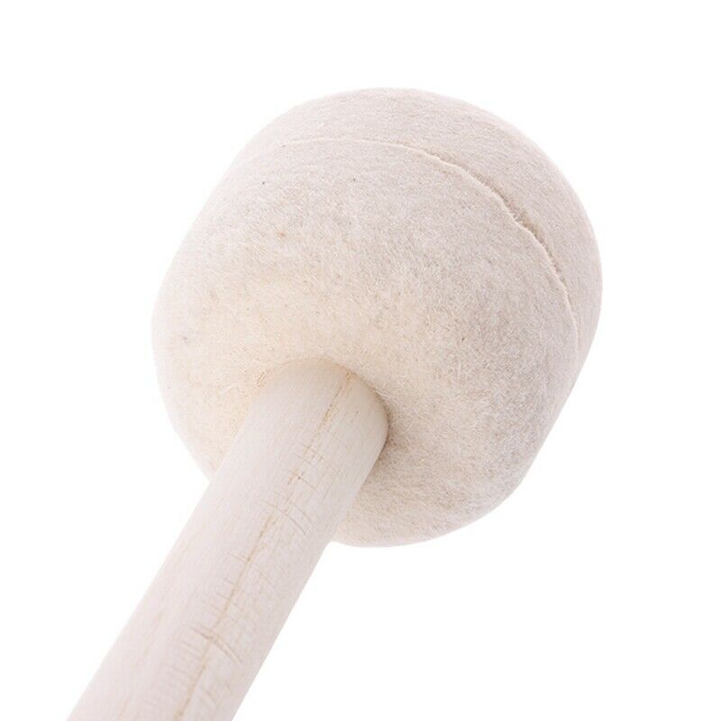 1PC Timpani Mallets Precussion Drumsticks Soft Felt Head Wood Handle