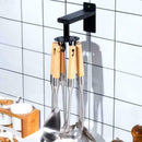 Wall-Mounted Rotating Shelf Telescopic Kitchen Rack Storage Nail-free F2B3